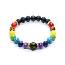 Men’s Beaded Bracelet | Volcanic Lava Stone Buddha Chakra Diffuser Jewelry