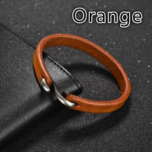 Men’s Genuine Leather Bracelet | Retro Cuff with Hooks | Unisex Wristband