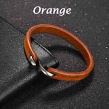 Men’s Genuine Leather Bracelet | Retro Cuff with Hooks | Unisex Wristband