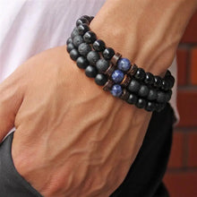 Men’s Beaded Bracelet | Volcanic Lava Stone Buddha Chakra Diffuser Jewelry