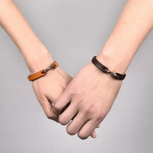 Men’s Genuine Leather Bracelet | Retro Cuff with Hooks | Unisex Wristband