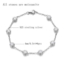 OEVAS 925 Sterling Silver 4mm 0.3CT D Color Moissanite Tennis Bracelet for Women | Fine Jewelry Gift