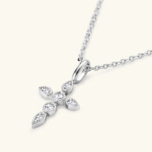 Moissanite Cross Pendant Necklace | 925 Silver | D Color Jewelry Gift