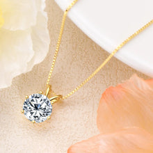 Round D Moissanite Solitaire Pendant Necklace | 0.5-5.0 Carat | 925 Silver & 14K Gold | D Color Wedding Jewelry