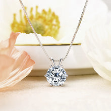 Round D Moissanite Solitaire Pendant Necklace | 0.5-5.0 Carat | 925 Silver & 14K Gold | D Color Wedding Jewelry