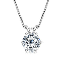 Round D Moissanite Solitaire Pendant Necklace | 0.5-5.0 Carat | 925 Silver & 14K Gold | D Color Wedding Jewelry