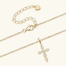 Moissanite Cross Pendant Necklace | 925 Silver | D Color Jewelry Gift