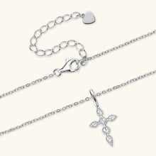 Moissanite Cross Pendant Necklace | 925 Silver | D Color Jewelry Gift