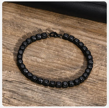 Classic 5mm Tennis Chain Bracelets for Men Women | Black Stainless Steel Bracelet