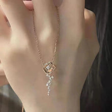 Valentine Necklace 925, 0.56ctw D Moissanite Rose Gold Necklace, Rose Flower Heart, Special Gifts for Girlfriend, Fine Jewelry