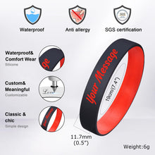 Personalized Name Bracelet for Men & Women | Waterproof Silicone Rubber Wristband | Custom Gift for Him